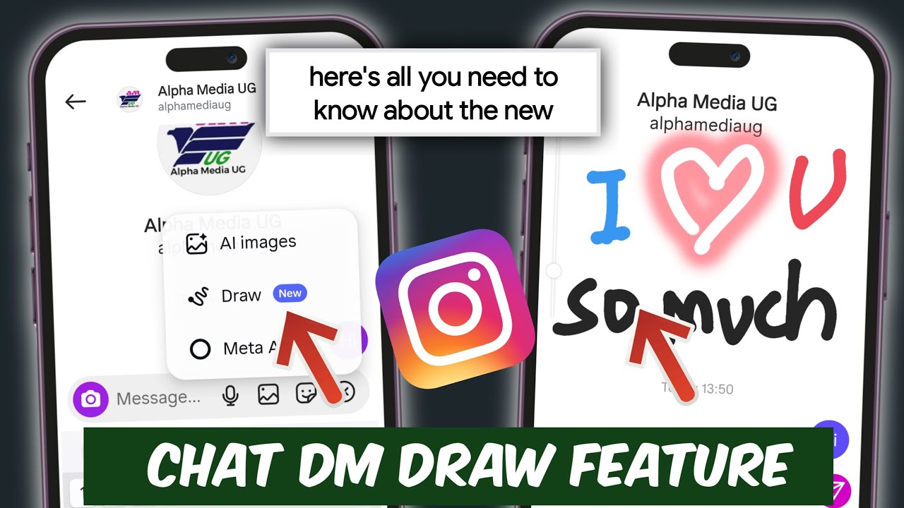 Новое обновление для чата в Instagram Draw Doodle | Как рисовать и отправлять Doodle в чатах Inst...