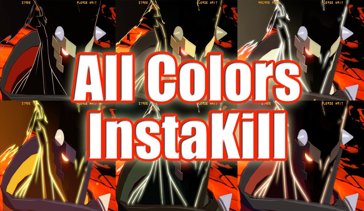 Sol Badguy All Colors Insta-kill [Guilty Gear Xrd Demo]