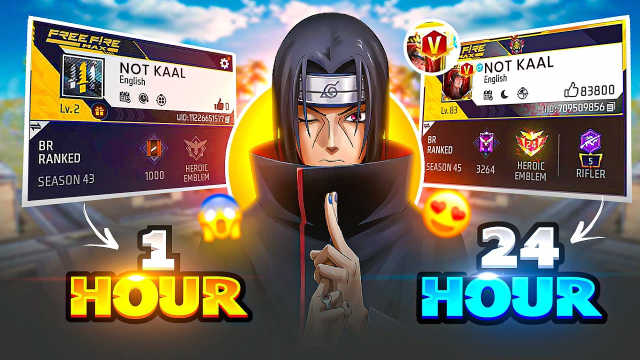 Transforming ₹10 Noob ID into ₹10,00,000 PRO ID in Just 24 Hours 😱 – Garena Free Fire