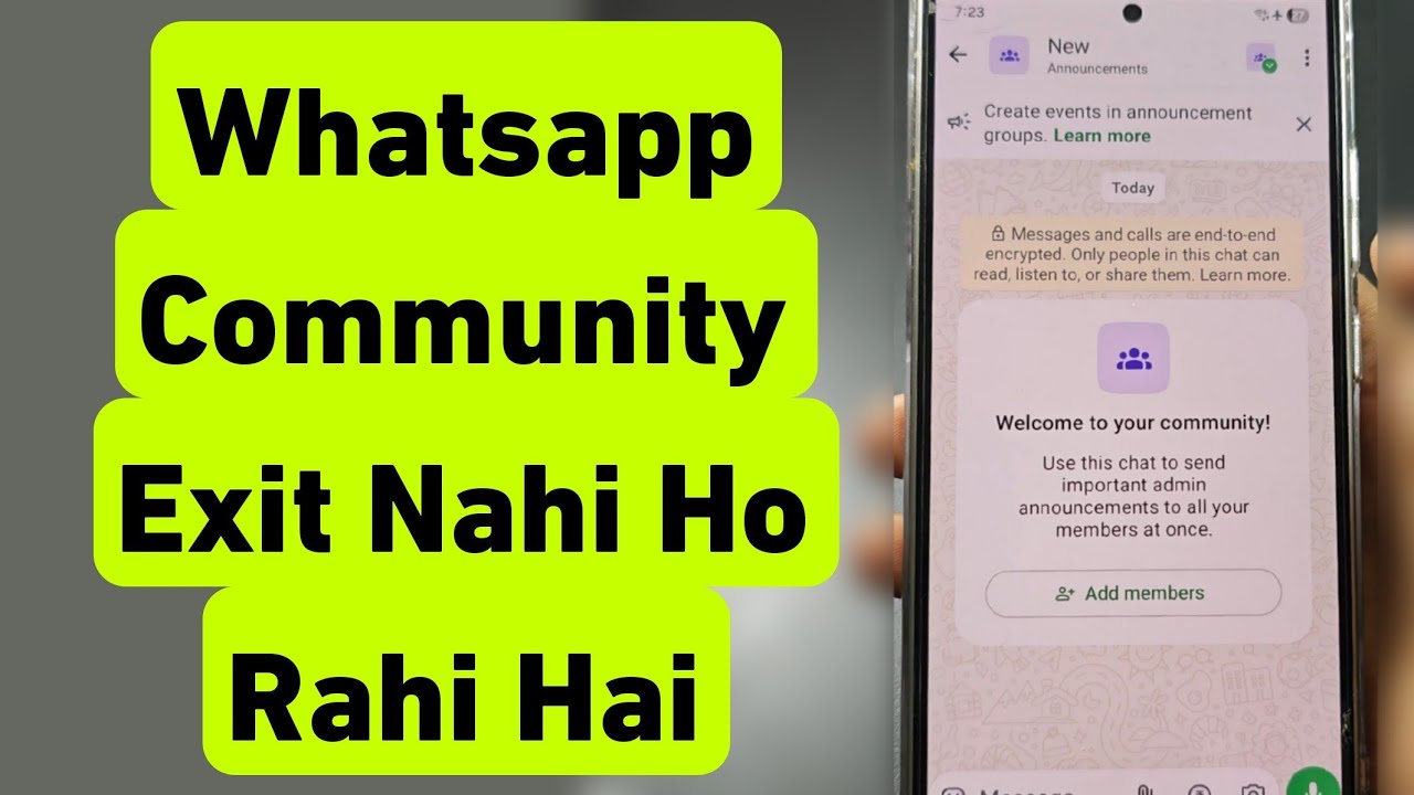 WhatsApp Community Exit Nahi Ho Raha Hai | Unable To Exit Whatsapp Community