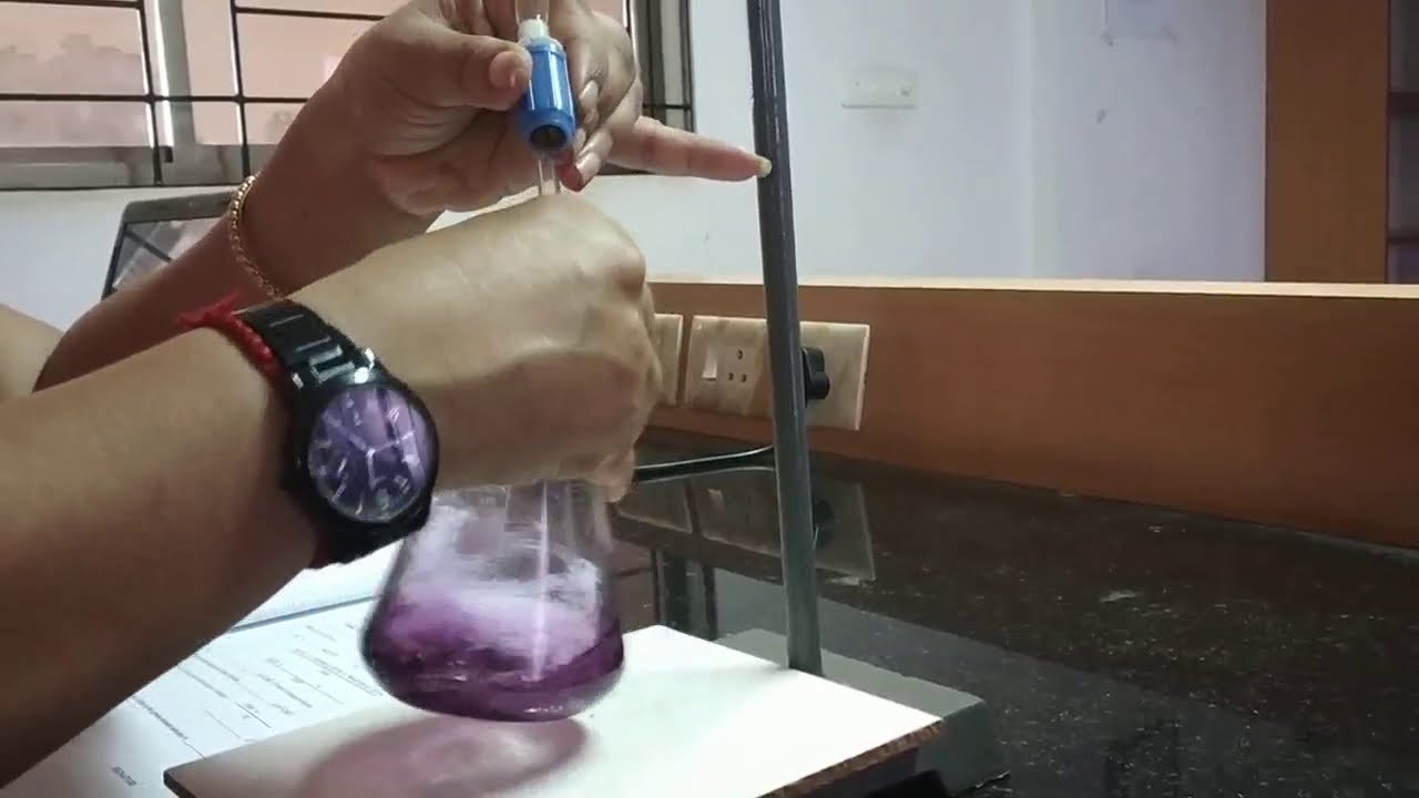 Estimation of calcium oxide in cement solution using EDTA crystsal