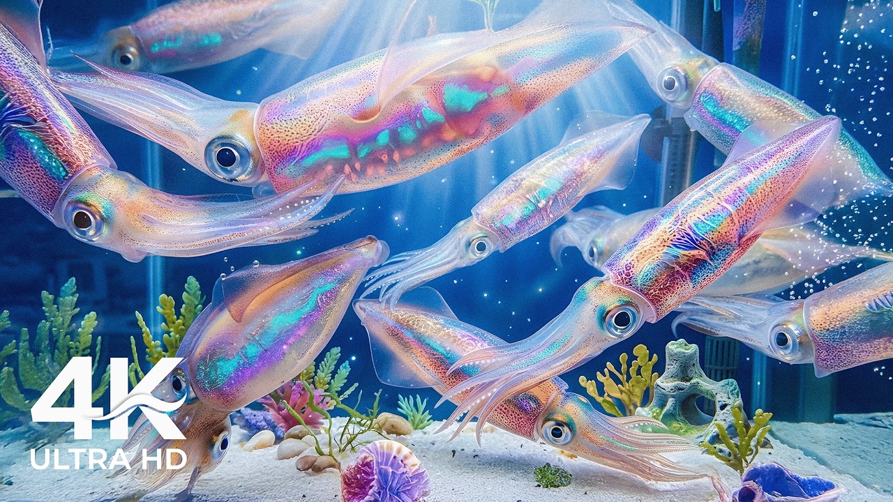 Спокойная морская жизнь 4K ULTRA HD 🐠 Аквариум и риф 🎶 Нежная фортепианная музыка