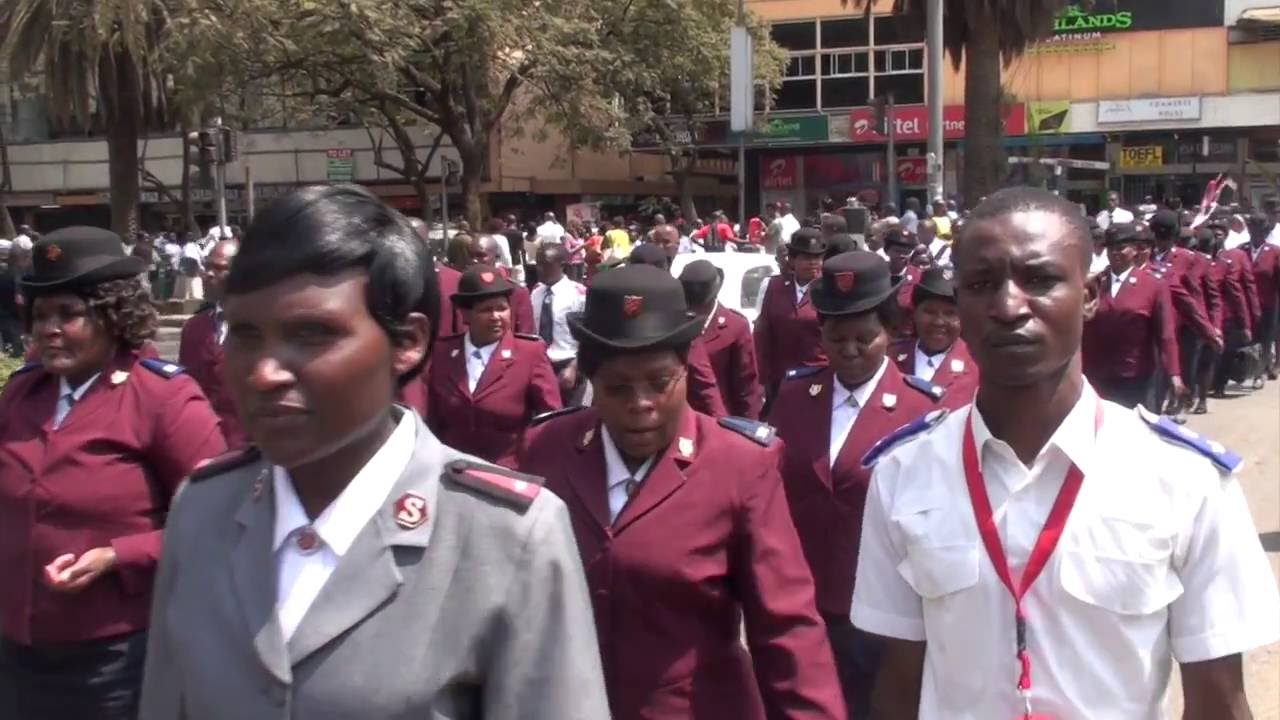 The Salvation Army march through central Nairobi