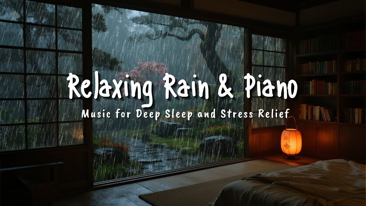 Relaxing Sleep Music with Rain Sounds 🌧️ Gentle Piano for Calm Nights and Better Sleep