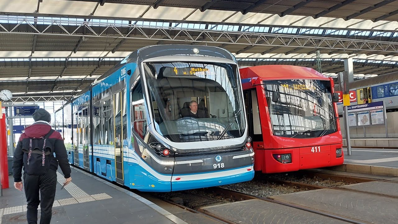 Mitfahrt in der 4 von Chemnitz Hbf bis Hutholz in der Skoda Straßenbahn mit JimmyU8