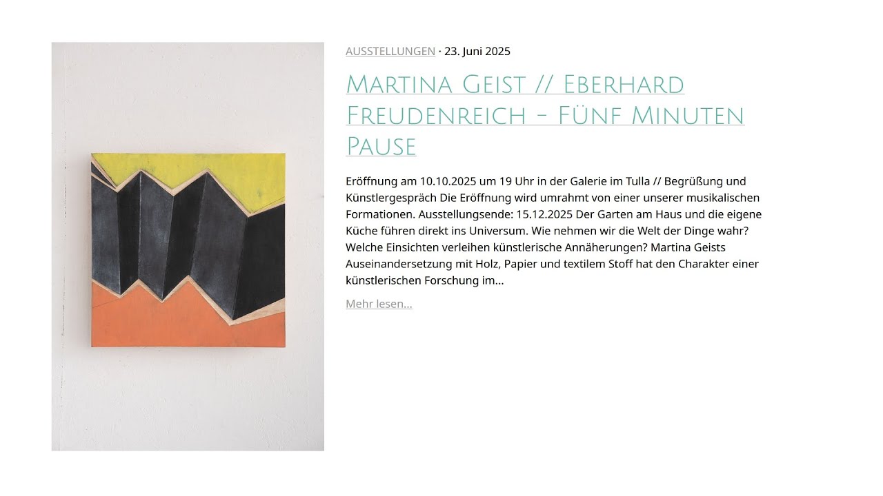 Vernissage Geist und Freudenreich - Impressionen