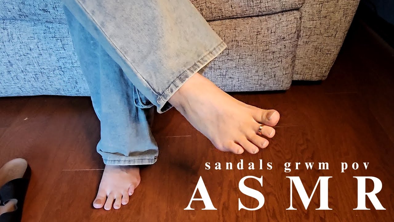 ASMR | shoes & grwm jeans pov | casual | no talking