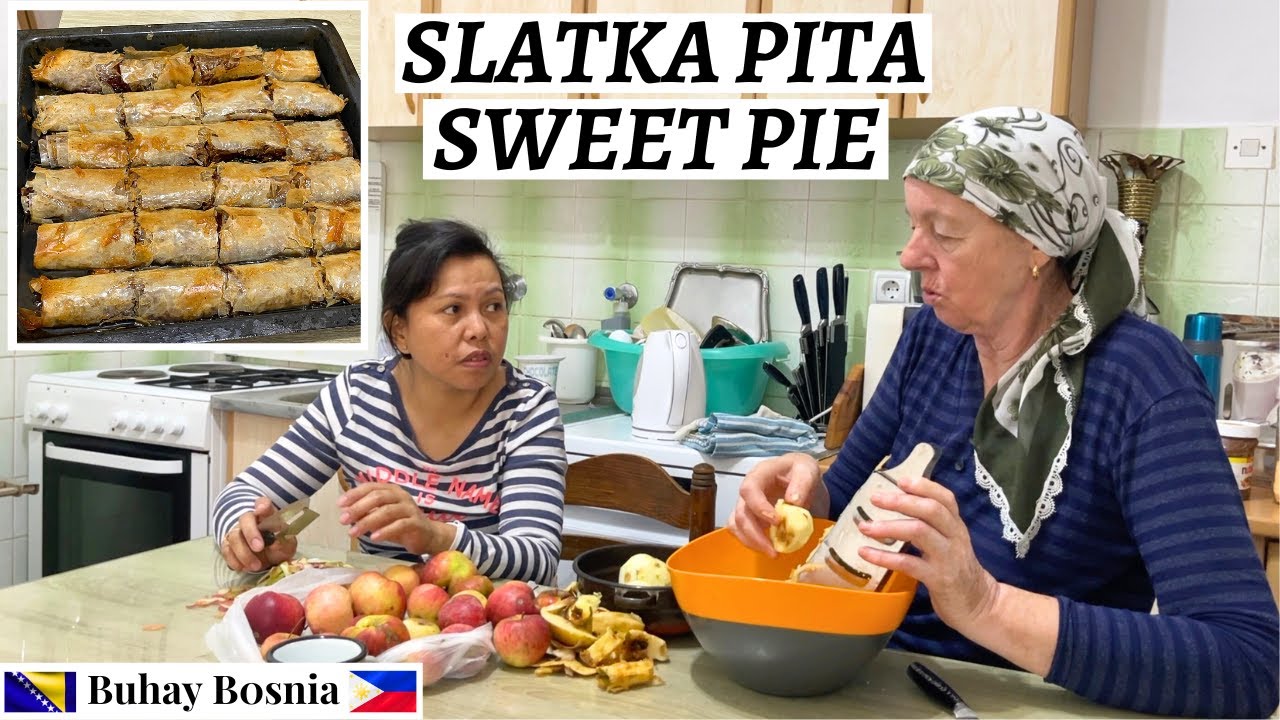 Простой яблочный пирог нашей бабушки Бехии | Мамин яблочный пирог из покупного теста