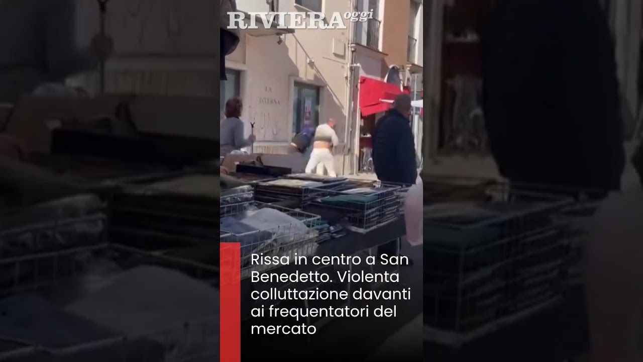 Violenta rissa in pieno centro durante il mercato, si azzuffano davanti a tutti a San Benedetto