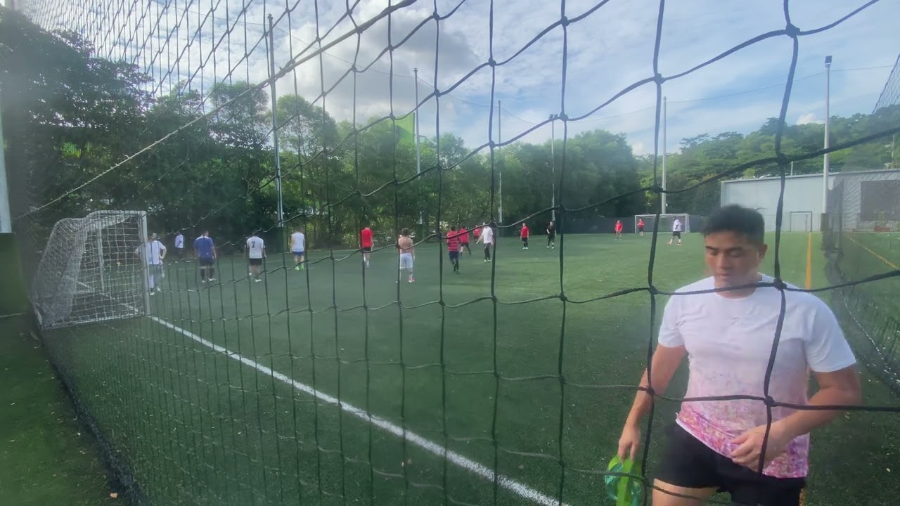 Playing 8 aside football at Rainforest West Coast on a sunny Sunday afternoon 28 Jun 26 
