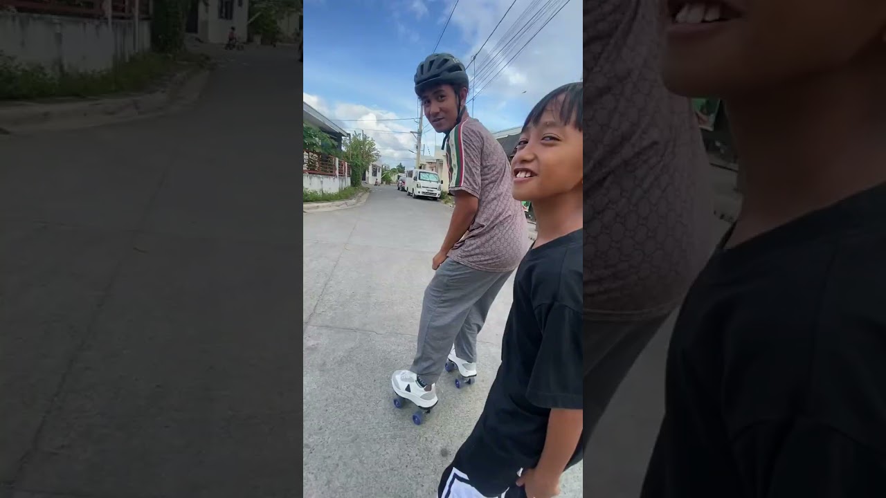 bagong sapatos at lumang roller scate gumawa ako