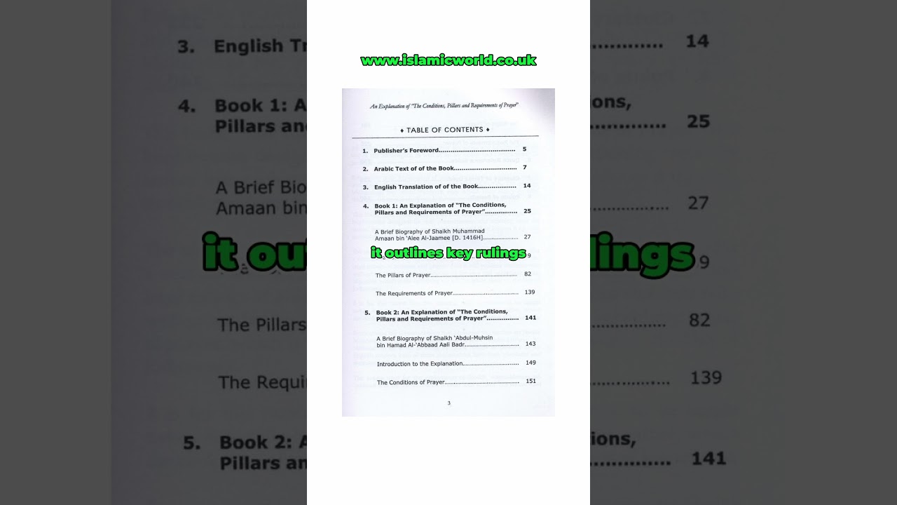 An Explanation Of The Conditions, Pillars & Requirements Of Prayer