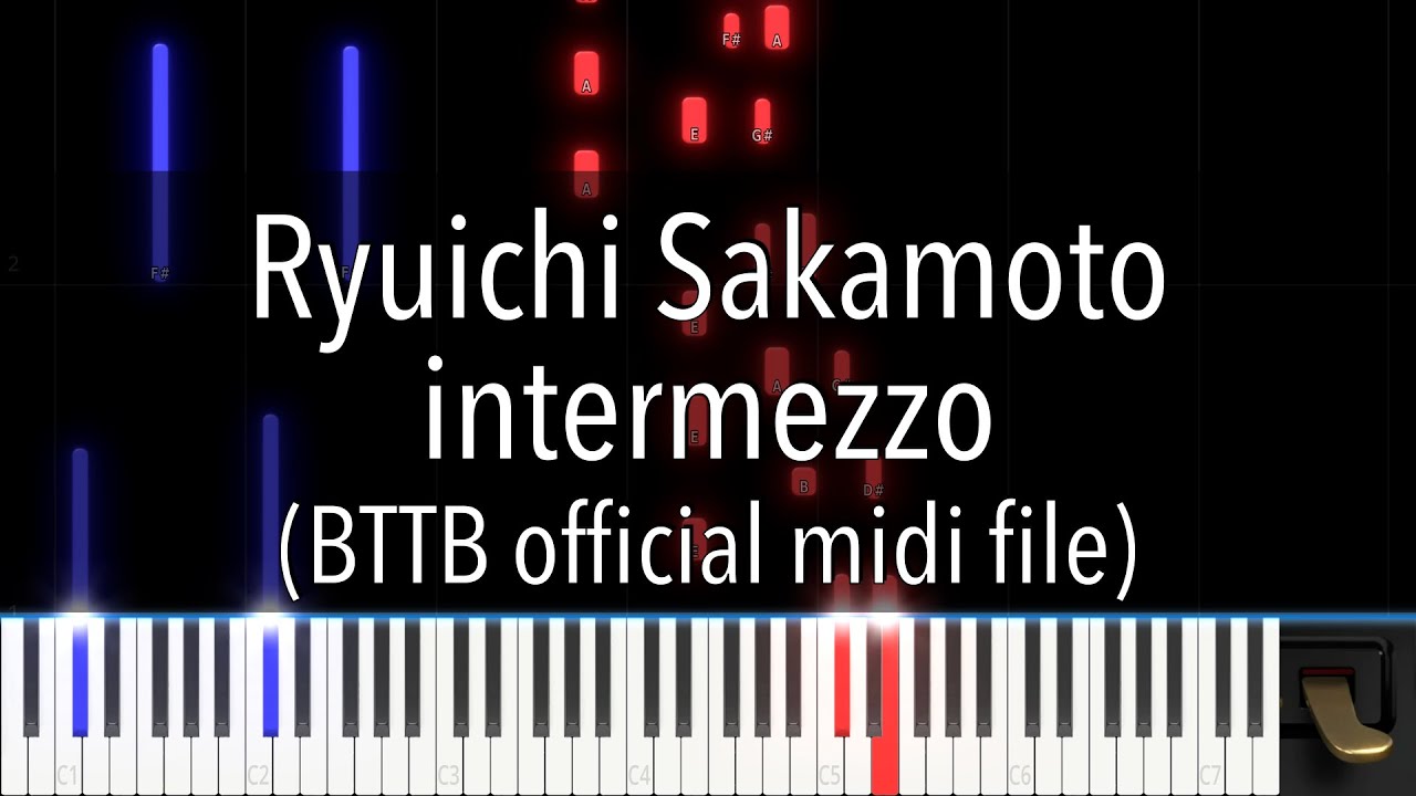 Ryuichi Sakamoto - intermezzo (BTTB official midi) piano tutorial | 坂本龍一