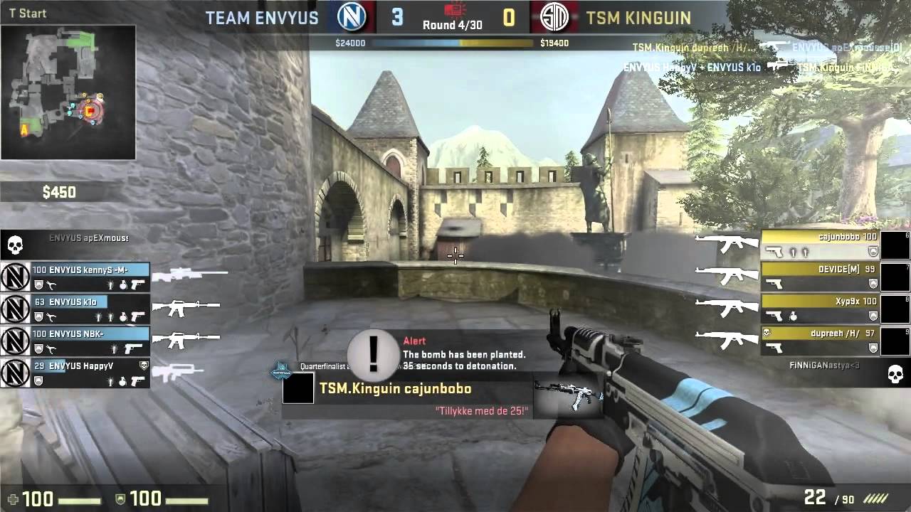 CS:GO - TSM vs EnVyUs - de_cobblestone B-site Execution