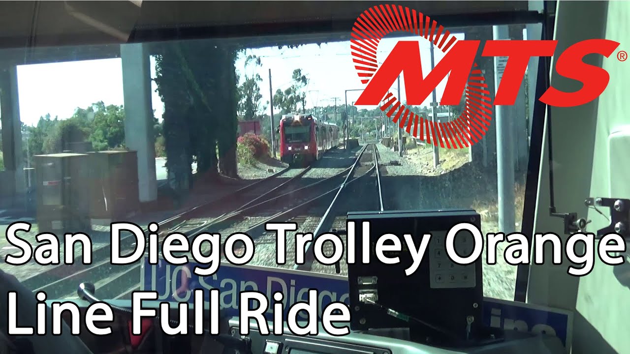 San Diego Trolley Orange Line Full Ride Railfan Window - City College to Arnele Avenue