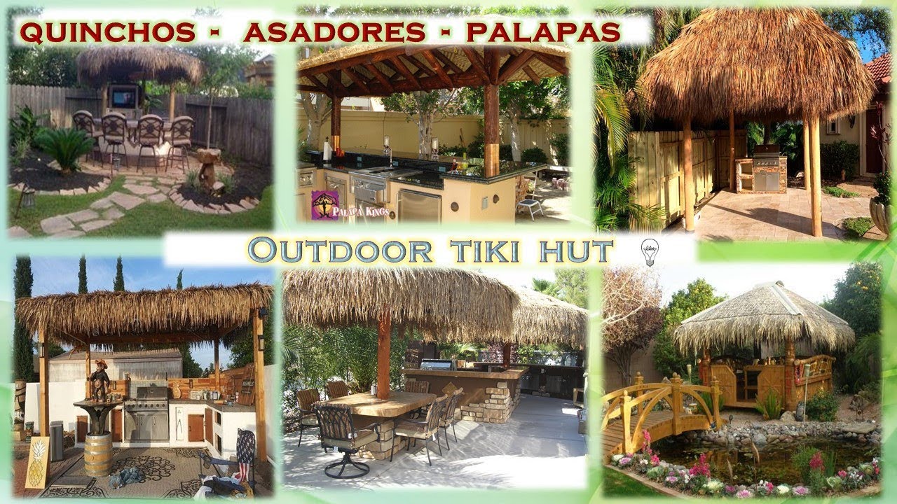 Quinchos   Asadores con techo de paja ✔ Outdoor tiki hut