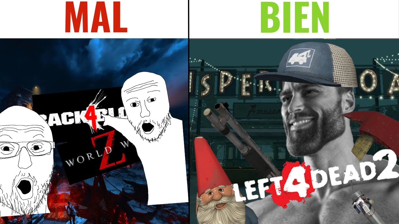👑¿Por qué LEFT 4 DEAD 2 es el REY? 💀 Back 4 Blood World War Z quedaron CHICOS?👑