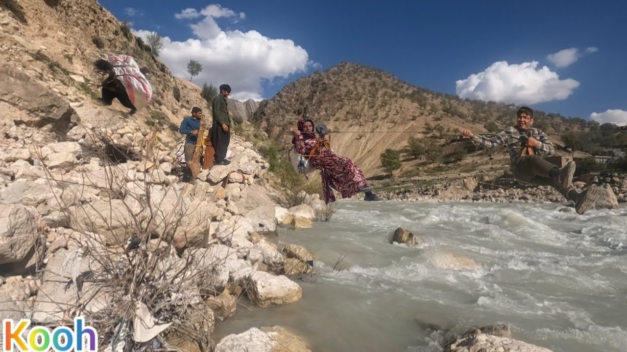 Nomads crossing the roaring river #kooh