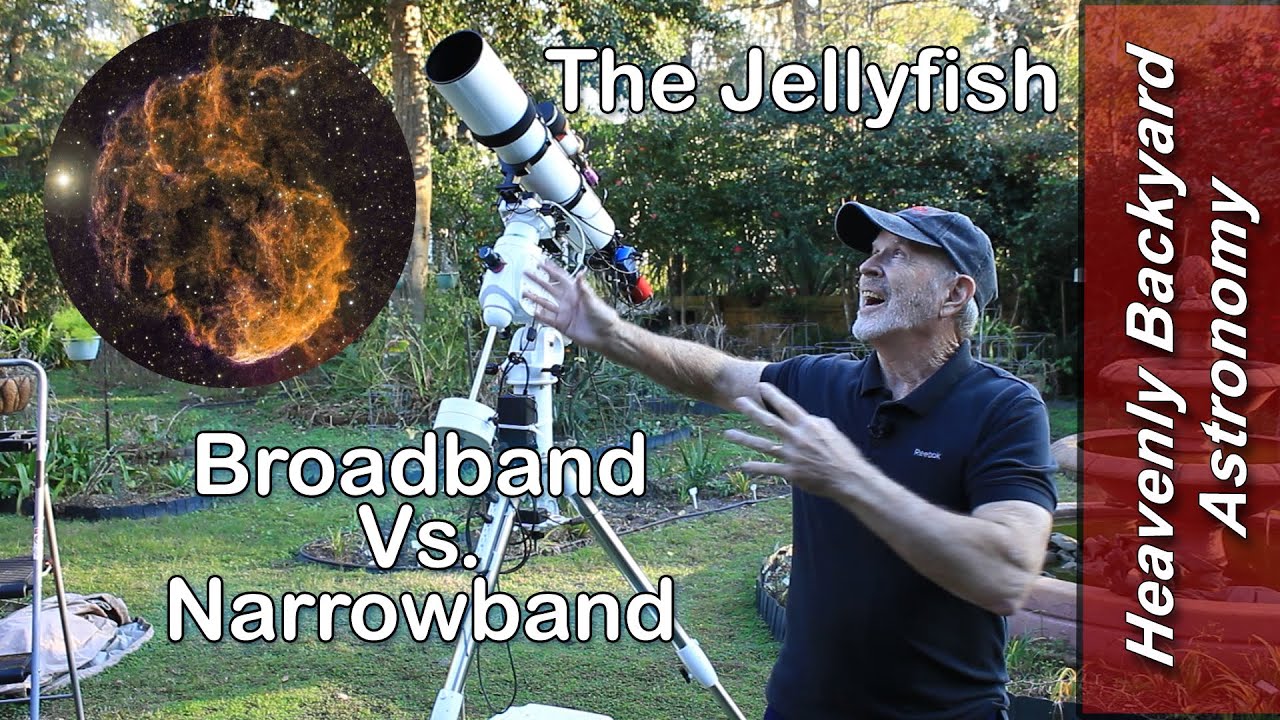 Broadband versus narrowband on the Jellyfish Nebula