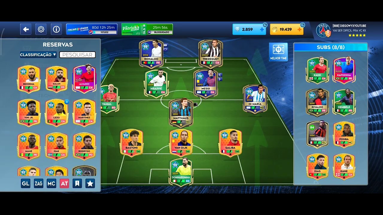 MONSTRANDO E AVALIANDO TODOS OS JOGADORES DO MEU TIMEATUALIZADO 2026😱😱😱😱