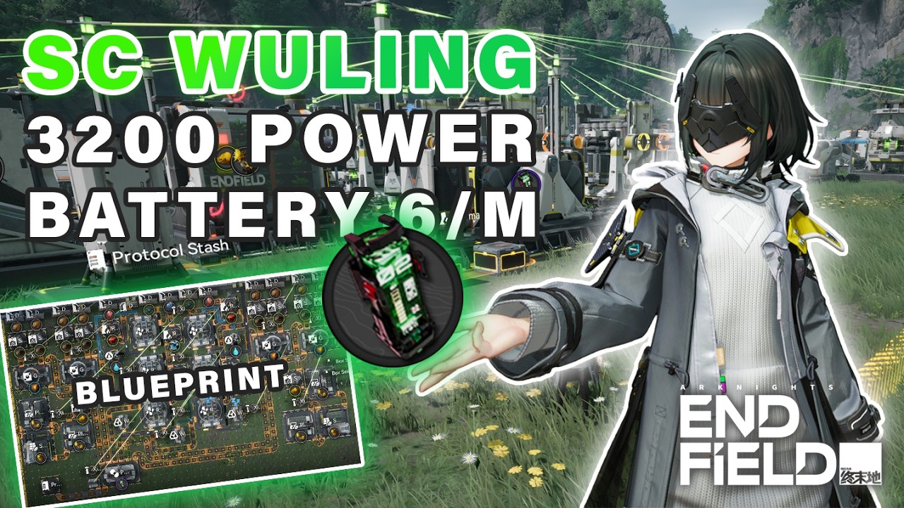 How to make NEW SC Wuling Battery (3200 Power) 6 Per Minute | Blueprint Build ► Arknights Endfield