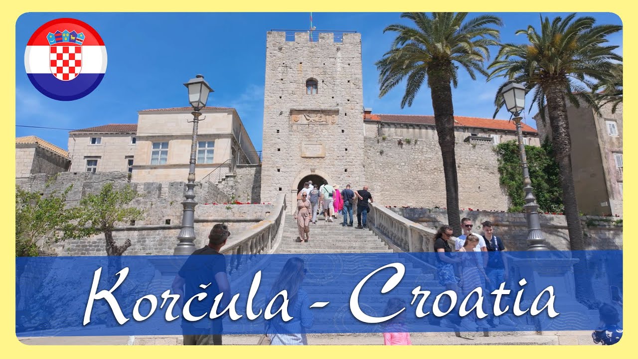 🌴 Исследуем Корчулу ☀️ Средиземноморская жемчужина в Хорватии ✨ Летняя атмосфера ✨ 4K 60fps