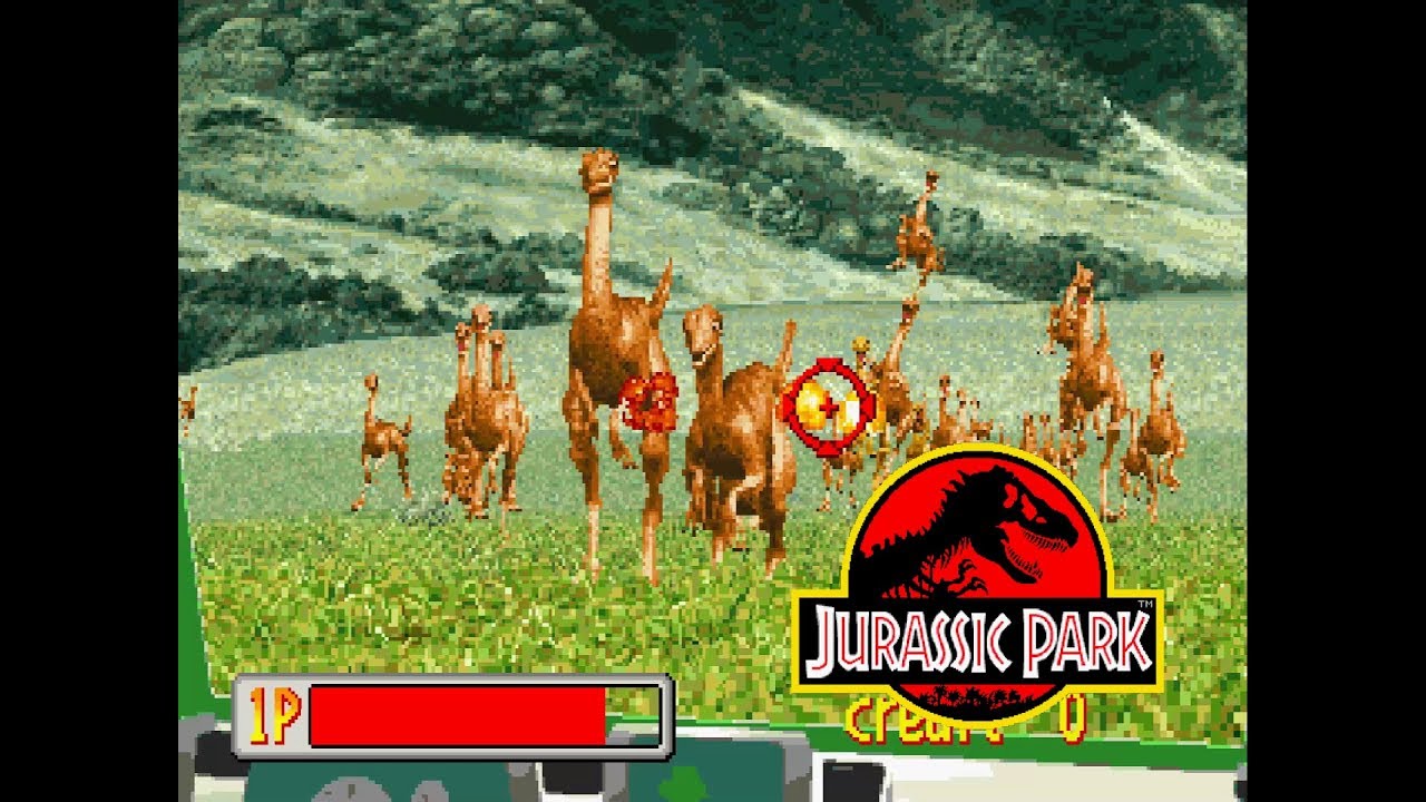 Jurassic Park Arcade 1994 + Aimtrak Lightgun | Arcade longplay