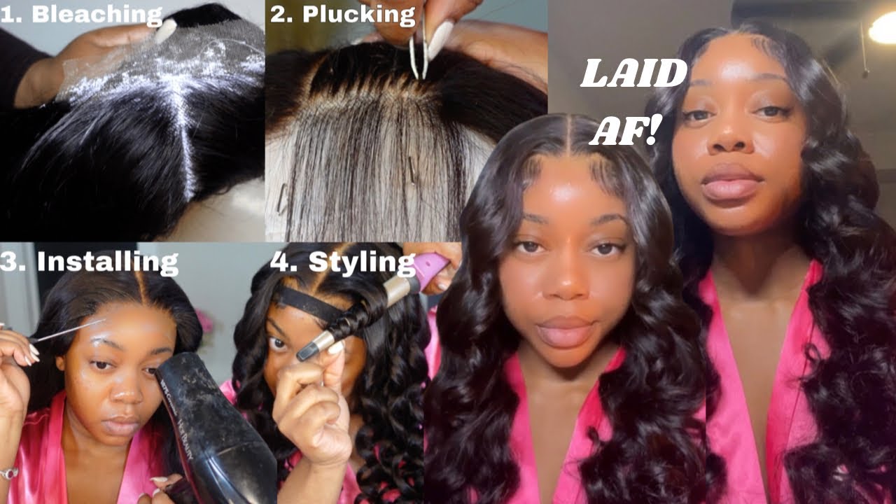 *VERY IN-DEPT* WALK THROUGH CLOSURE  BLEACHING, PLUCKING, INSTALL , AND STYLING FT UNICE HAIR
