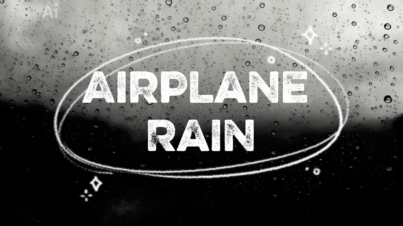 Airplane Window Rain – Fall Asleep Fast ✈️ Deep Sleep Rain Sounds (1 Hour)