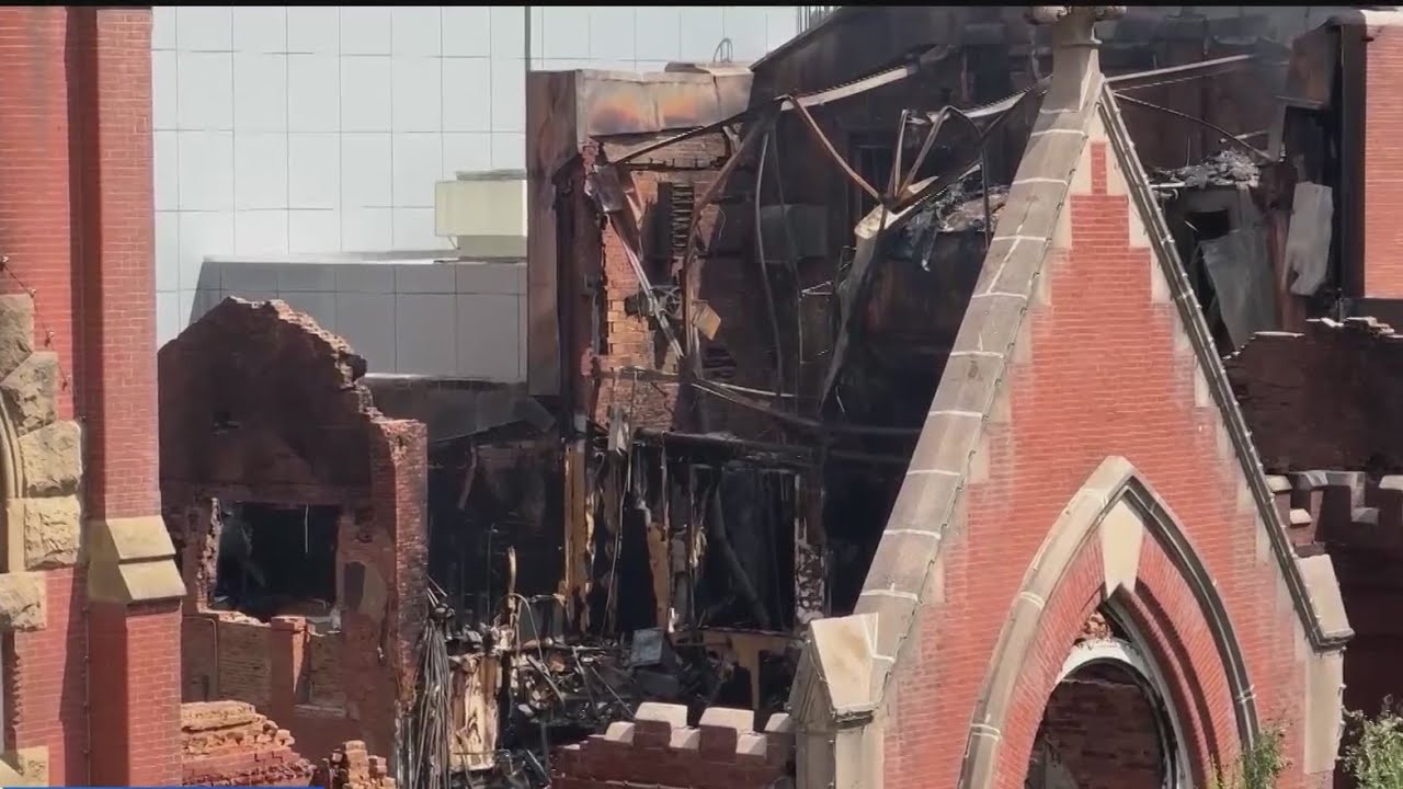 First Baptist Dallas members mourn after devastating fire at historic sanctuary