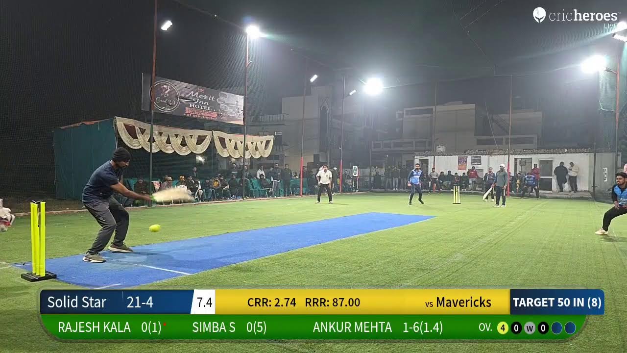 Mavericks vs Solid Star live cricket match | CRIC ZONE ARENA 2026 live - Cric Zone Arene Hissar