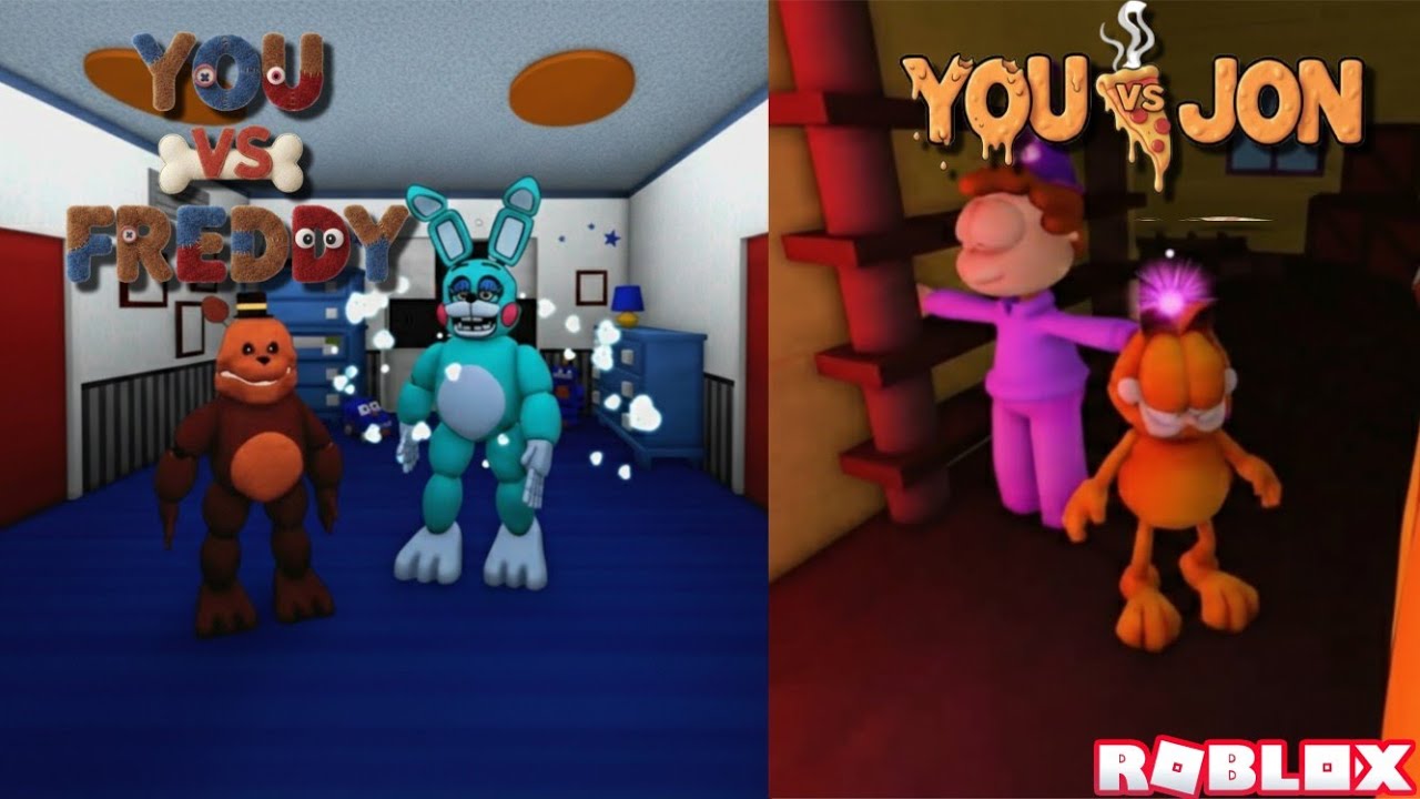 YOU VS FREDDY / YOU VS JON *Fnaf, Garfield* (Roblox) 