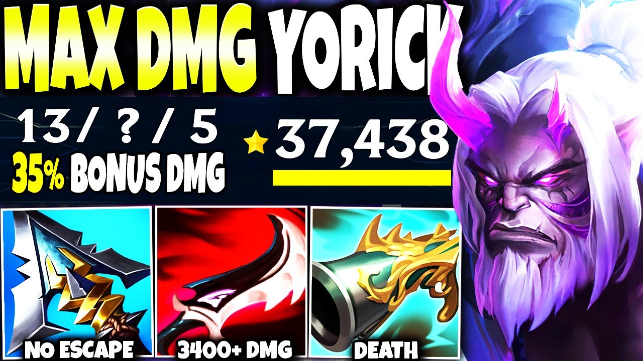 Meet the Max Damage Yorick Build: 35% Bonus Damage + 51 Lethality = DEATH 🔥 LoL Top Yorick Gameplay