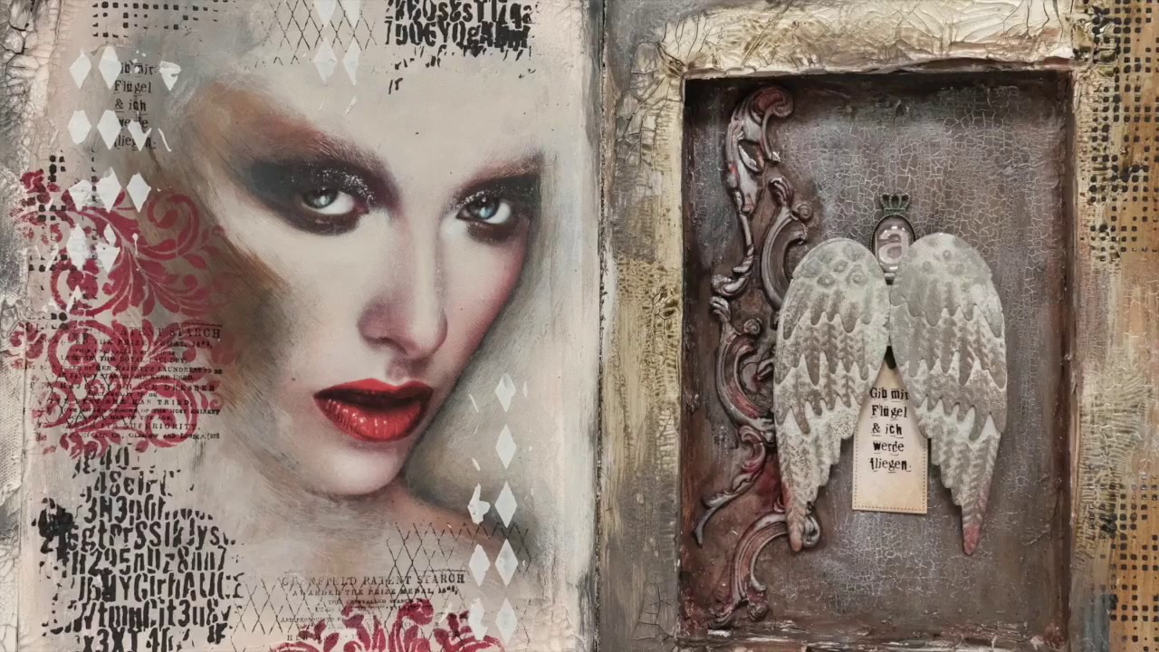 Mixed Media Frauen Collage