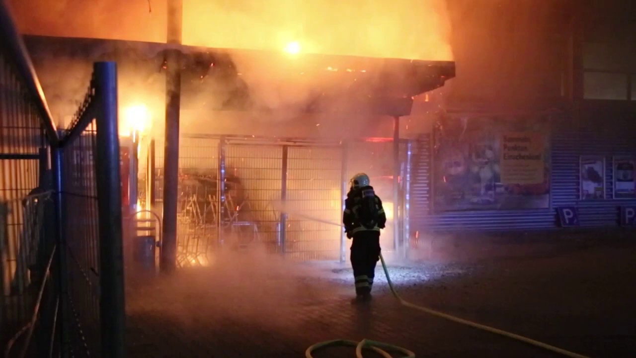 Feuer in Rewe-Markt in Simbach am Inn