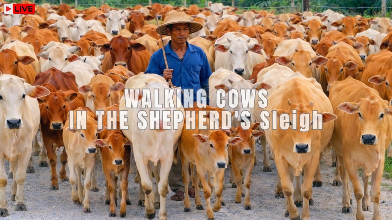 WOW AMAZING, Hundreds Of Cows Walking In Droves Towards The Pen, Cute Cow Walking Leisurely, Cow Moo