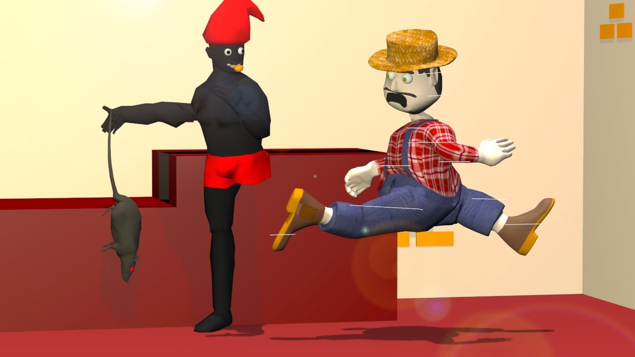 JUCA PAÇOCA, SACÍ PERERÊ, e o RATO, ANIMAÇÃO 3D
