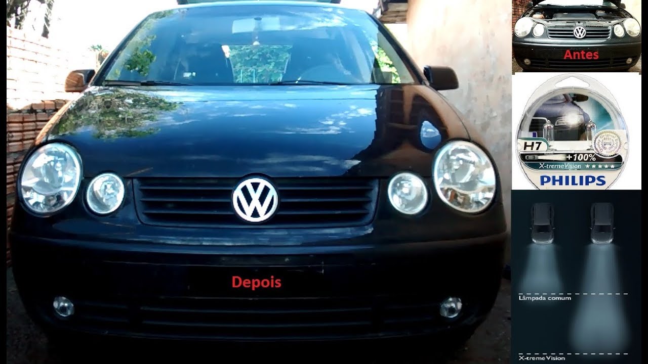 Melhorando os faróis do VW Polo: Polimento das lentes e upgrade de lâmpadas