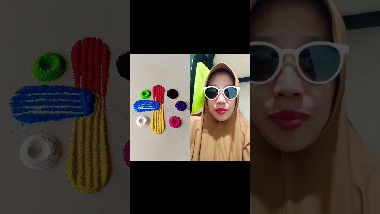 BUNGA PASIR WARNA WARNI ⁉️🥰#collab #reaction #remix