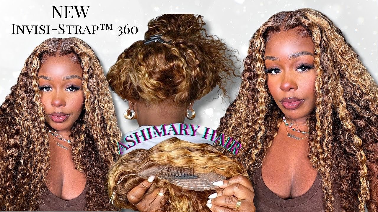 НОВЫЙ ПАРИК С МЕЛИРОВАННЫМИ ПРЯДЬМИ 360 Invisi-Strap™, ВОДЯНЫЕ ВОЛНЫ – МАКСИМАЛЬНАЯ НОВАТОРСКАЯ В...