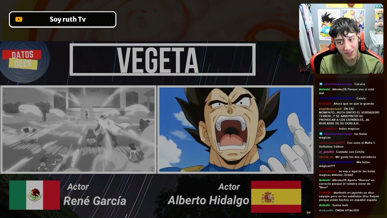 RUTH REACCIONA A LOS DISTINTOS DOBLAJES DE DRAGON BALL