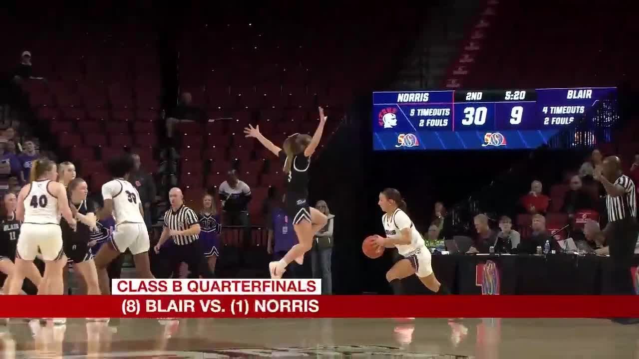 CLASS B STATE QUARTERFINALS: #8 Blair vs #1 | Extended Highlights