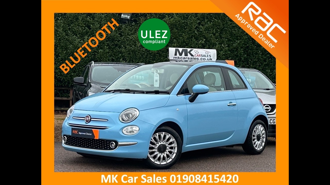 2016 Fiat 500 Lounge 1.2 YM16HZK Volare Blue MK Car Sales