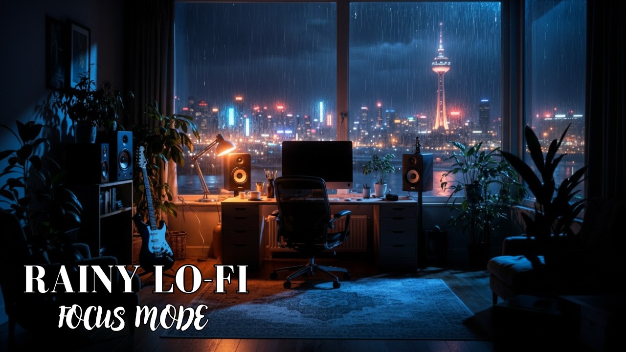 Rainy Lofi Radio 24/7 🌧️ Study Beats for Deep Focus, Relaxing Chillhop & Calm Night Ambience