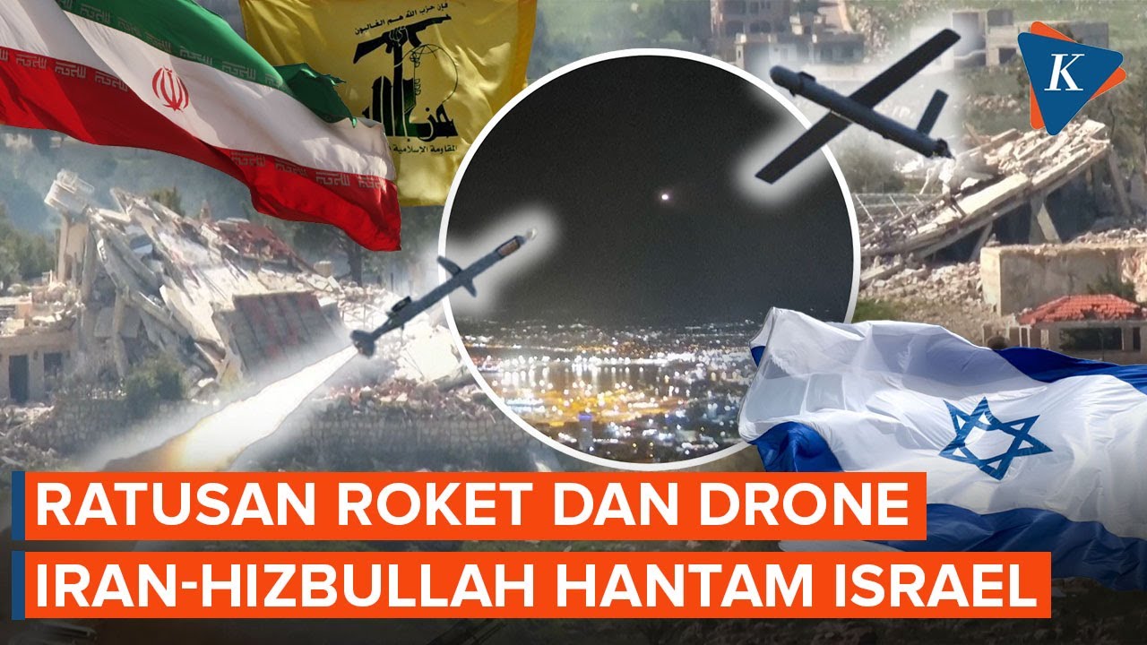Hizbullah-Iran Hujani Israel dengan Roket dan Drone