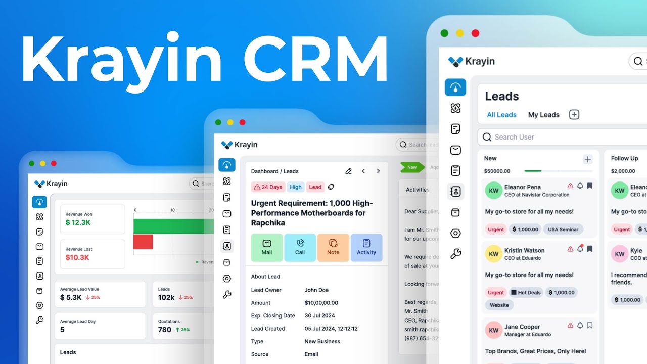 Apresentando o CRM Open Source Gratuito - Krayin