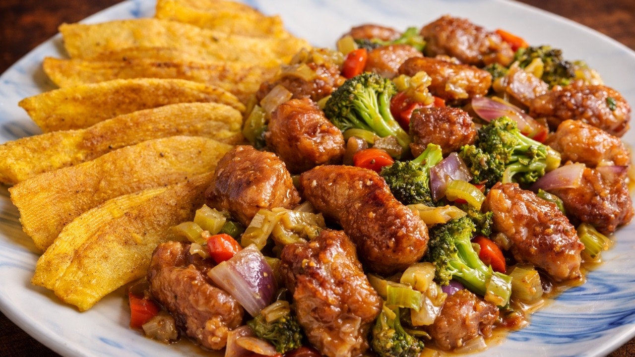 Cerdo Crujiente con Vegetales al Wok 🥦🔥 | Receta Fácil