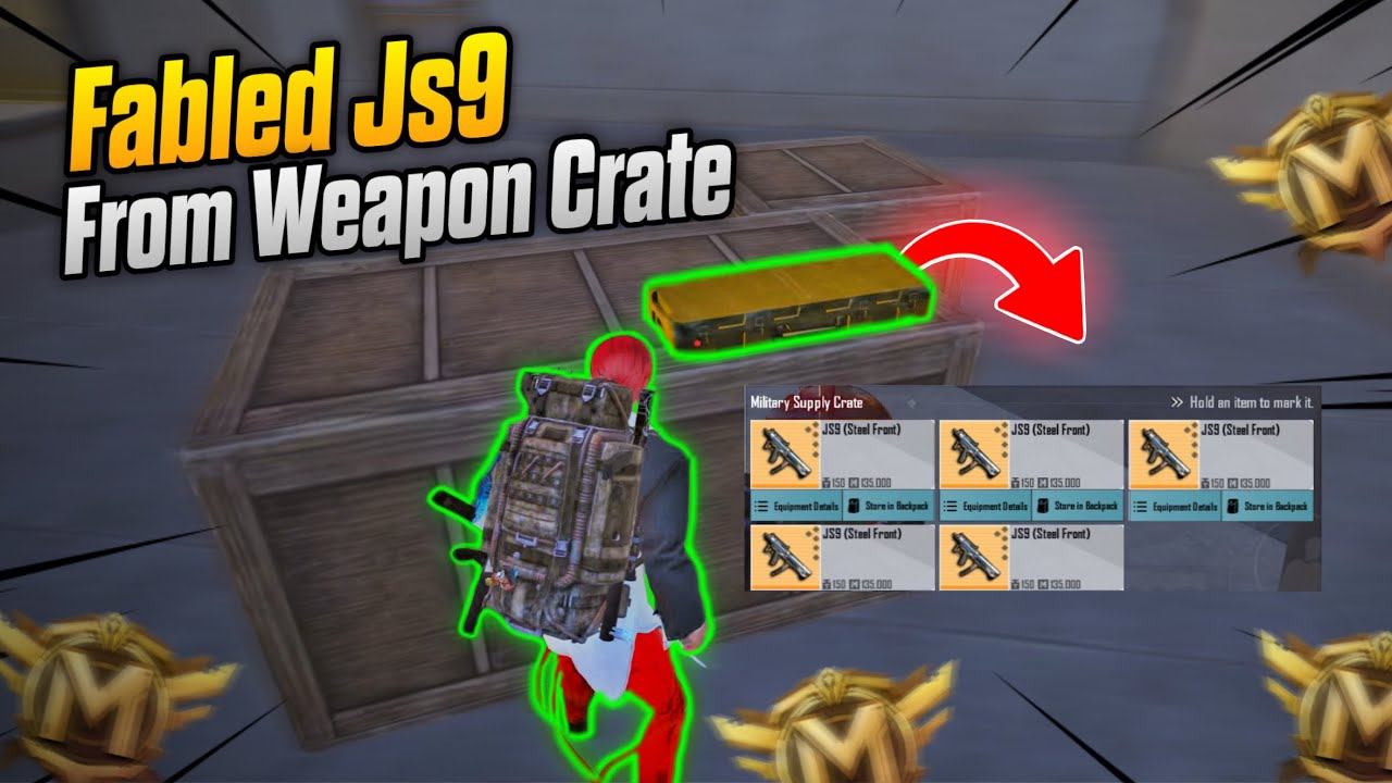 Fabled Js9 🥶From Weapon Crate | Pubg Metro Royale #metroroyale #pubgmobile 