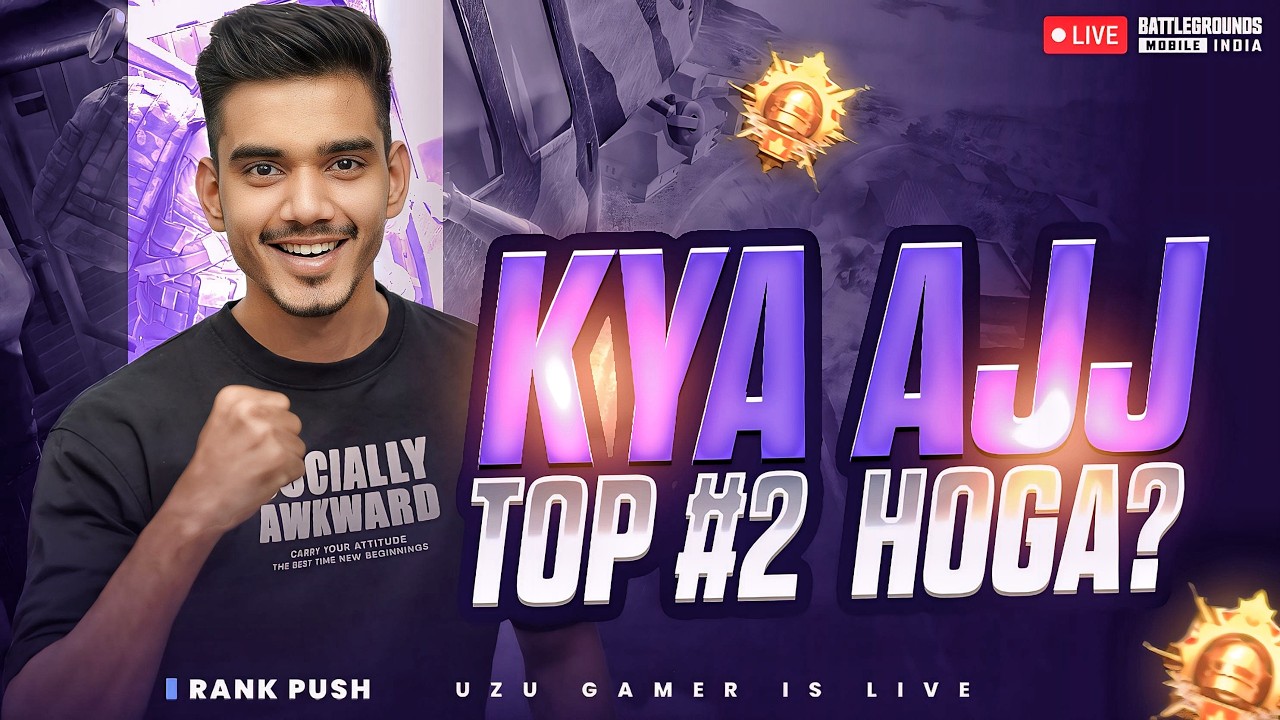 RANK 2 HOGA AJJ ? | CONQUEROR RANK PUSH DAY 38 | BGMI LIVE | UZU GAMER