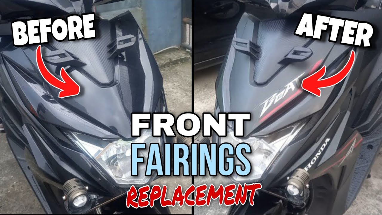 Palit Front Fairings from Gloss Black to Matte Black | Honda Beat FI V2
